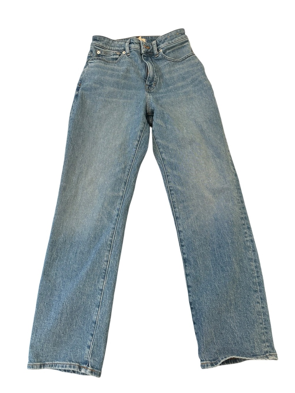 Madewell Women’s 90s Curvy Straight-Leg Jeans in Light Blue Denim Size 27 - Picture 1 of 5